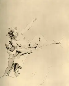 Woman resting on Clouds and supported by a Cupid mid 18th century, (1928). Artist: Giovanni Battista Tiepolo