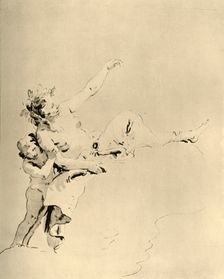 Woman resting on Clouds and supported by a Cupid mid 18th century, (1928). Artist: Giovanni Battista Tiepolo