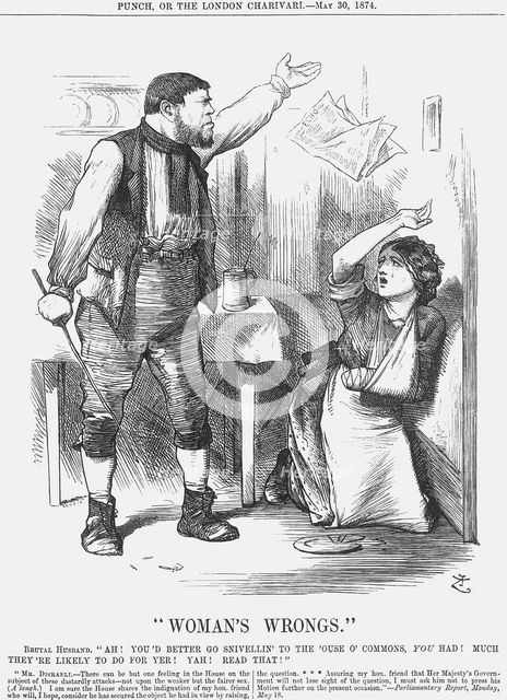 "Woman's Wrongs", 1874.  Creator: Joseph Swain.