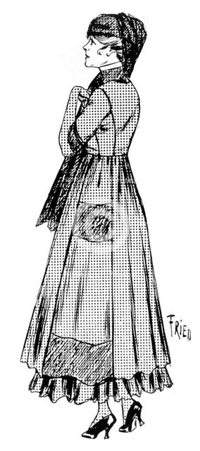 Woman's wrap with crêpe hem and silk veil, 1915. Artist: Unknown