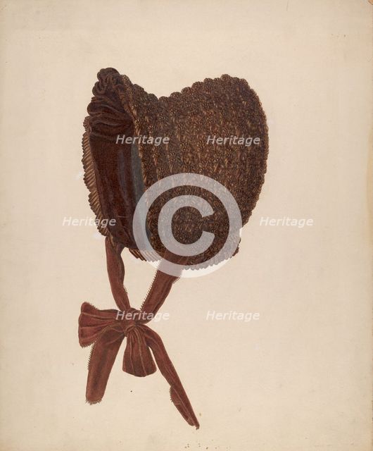 Woman's Bonnet, 1935/1942. Creator: Marie Famularo.