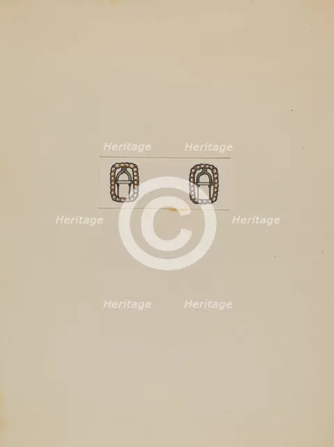 Woman's Buckles, c. 1936. Creator: Charles Criswell.