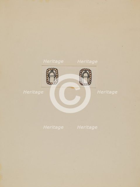 Woman's Buckles, c. 1936. Creator: Charles Criswell.