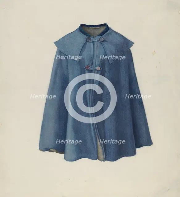 Woman's Cape, c. 1936. Creator: Helen E. Gilman.