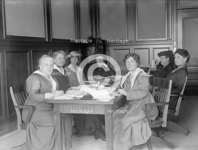 Woman's Committee - Council of National Defense, Dr. Anna Howard Shaw; Ida M. Tarbell..., 1917. Creator: Harris & Ewing.