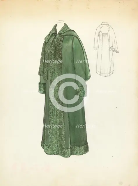 Woman's Coat, 1935/1942. Creator: Margaret Concha.