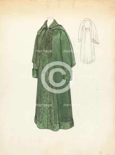 Woman's Coat, 1935/1942. Creator: Margaret Concha.