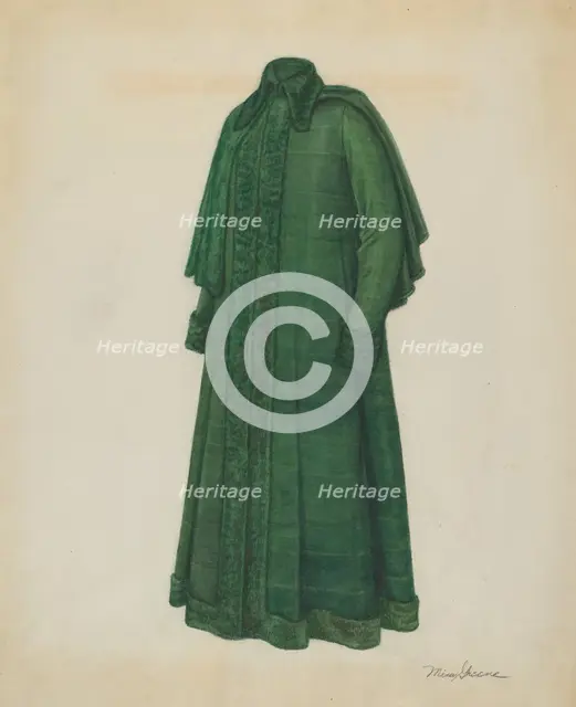 Woman's Coat, c. 1937. Creator: Mina Greene.