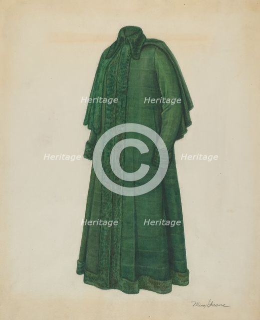 Woman's Coat, c. 1937. Creator: Mina Greene.