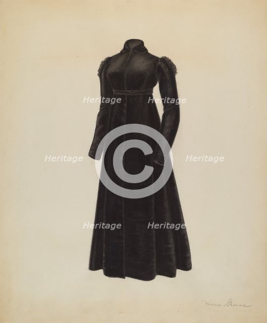 Woman's Coat, c. 1938. Creator: Mina Greene.