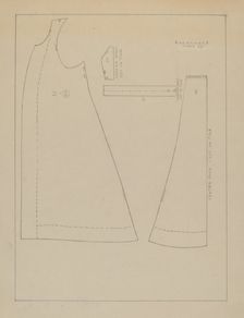 Woman's Coat (Pattern), c. 1937. Creator: Mina Greene