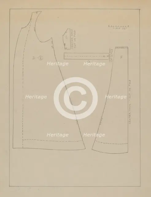 Woman's Coat (Pattern), c. 1937. Creator: Mina Greene.