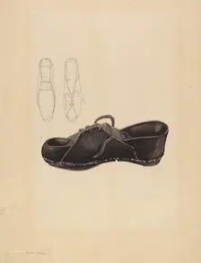 Woman's Clog, c. 1936. Creator: Melita Hofmann