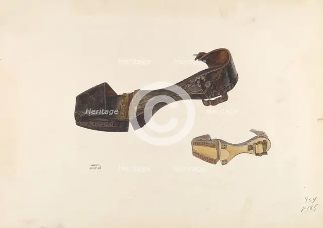 Woman's Clogs, c. 1938. Creator: Harry Grossen.
