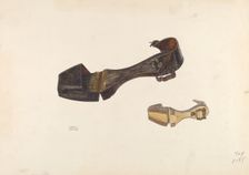 Woman's Clogs, c. 1938. Creator: Harry Grossen