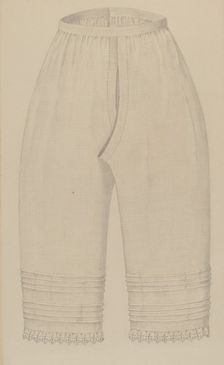 Woman's Drawers, c. 1937. Creator: Margaret Concha
