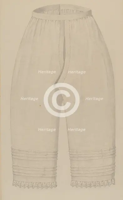 Woman's Drawers, c. 1937. Creator: Margaret Concha.