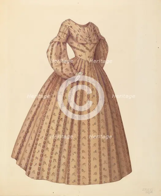 Woman's Dress, 1935/1942. Creator: Julie C Brush.