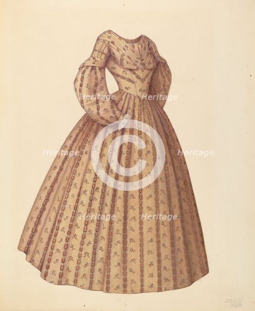 Woman's Dress, 1935/1942. Creator: Julie C Brush.
