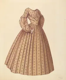 Woman's Dress, 1935/1942. Creator: Julie C Brush