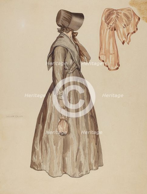 Woman's Dress, 1935/1942. Creator: Lillian Causey.