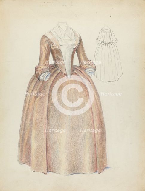 Woman's Dress, c. 1940. Creator: Jessie M. Benge.