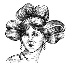 Woman's hairstyle, 1910