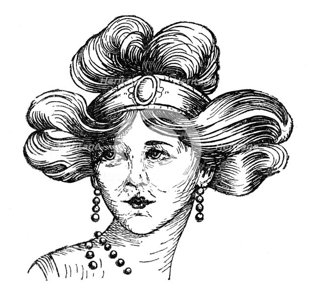 Woman's hairstyle, 1910. Artist: Unknown