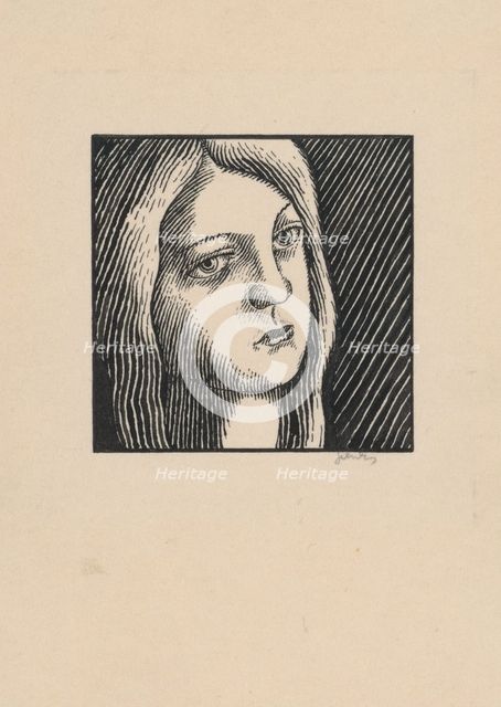 Woman's head, around 1925. Creator: Mikulas Galanda.