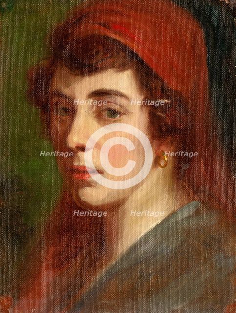 Woman's Head, around 1930. Creator: Ludovit Pitthordt.