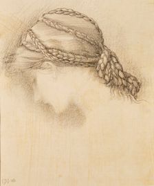 Woman's head, detail from a sketchbook, 1886. Creator: Sir Edward Burne-Jones (1833-98)