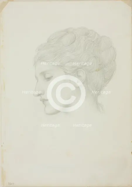 Woman's Head in Profile to Left, c. 1873-77. Creator: Sir Edward Coley Burne-Jones.