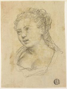 Woman's Head (recto), 1590/96. Creator: Unknown