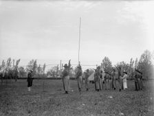 Woman's National Service School, Under Woman's Section, Navy League, Field Signals, 1916. Creator: Harris & Ewing