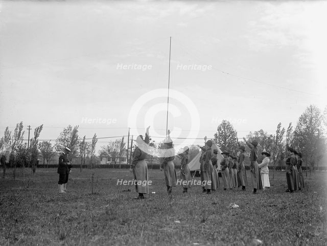 Woman's National Service School, Under Woman's Section, Navy League, Field Signals, 1916. Creator: Harris & Ewing.