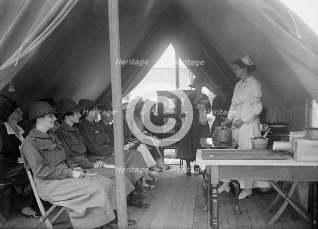 Woman's National Service School Under Woman's Section, Navy League, Instr. By Red Cross..., 1916. Creator: Harris & Ewing.