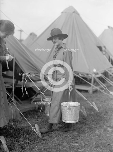 Woman's National Service School, Under Woman's Section, Navy League, Miss Moore, 1916. Creator: Harris & Ewing.