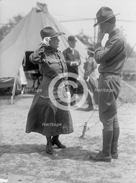 Woman's National Service School, Under Woman's Section, Navy League, Mrs. Burdett, 1917. Creator: Harris & Ewing.
