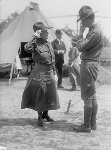 Woman's National Service School, Under Woman's Section, Navy League, Mrs. Burdett, 1917. Creator: Harris & Ewing