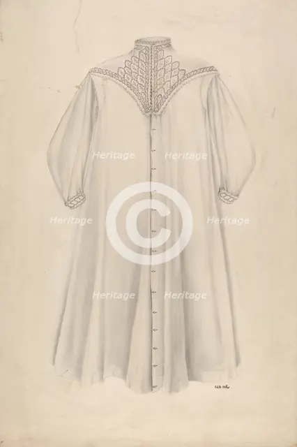 Woman's Nightgown, c. 1938. Creator: Edith Miller.