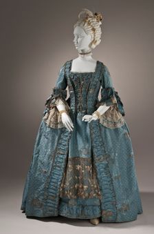 Woman's Robe à la française, England, c.1765. Creator: Unknown