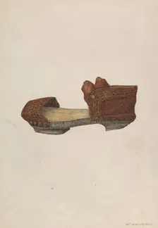 Woman's Sandal, c. 1939. Creator: William Kieckhofel