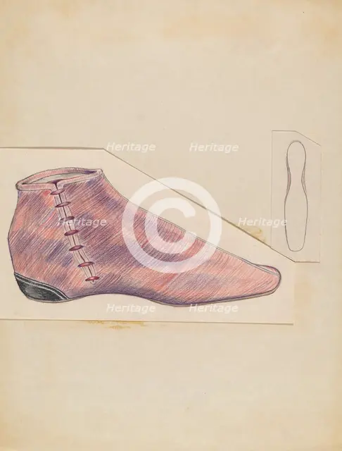 Woman's Shoe, 1935/1942. Creator: Melita Hofmann.