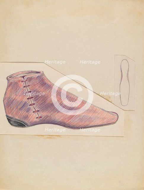 Woman's Shoe, 1935/1942. Creator: Melita Hofmann.