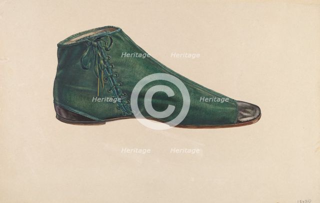 Woman's Shoe, 1935/1942. Creator: Unknown.