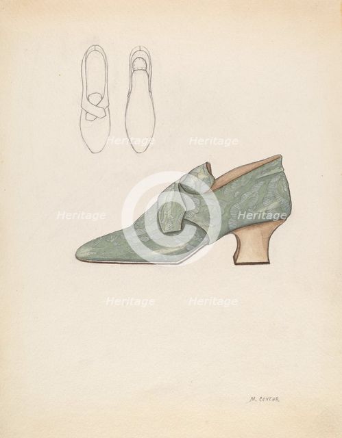 Woman's Shoe, c. 1936. Creator: Margaret Concha.