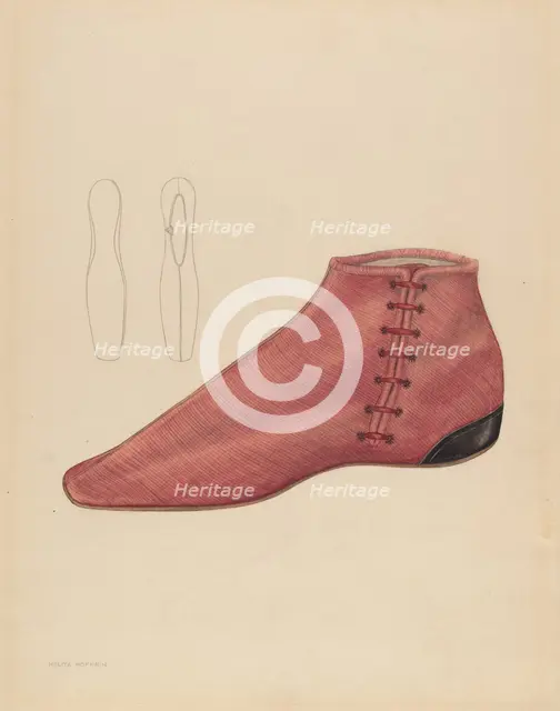 Woman's Shoe, c. 1936. Creator: Melita Hofmann.