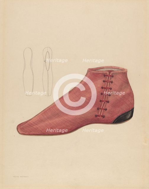 Woman's Shoe, c. 1936. Creator: Melita Hofmann.