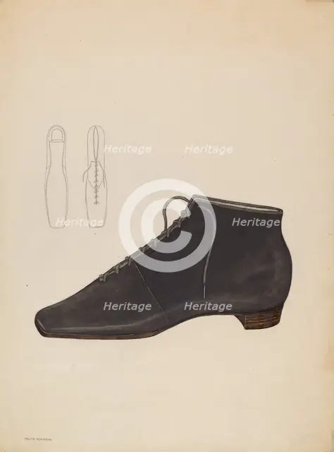 Woman's Shoe, c. 1936. Creator: Melita Hofmann.