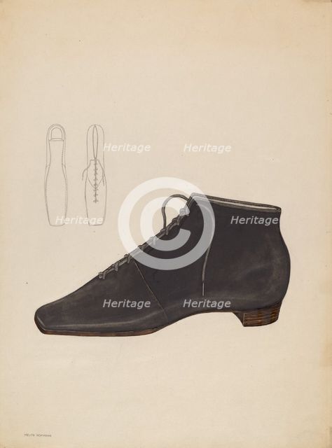 Woman's Shoe, c. 1936. Creator: Melita Hofmann.